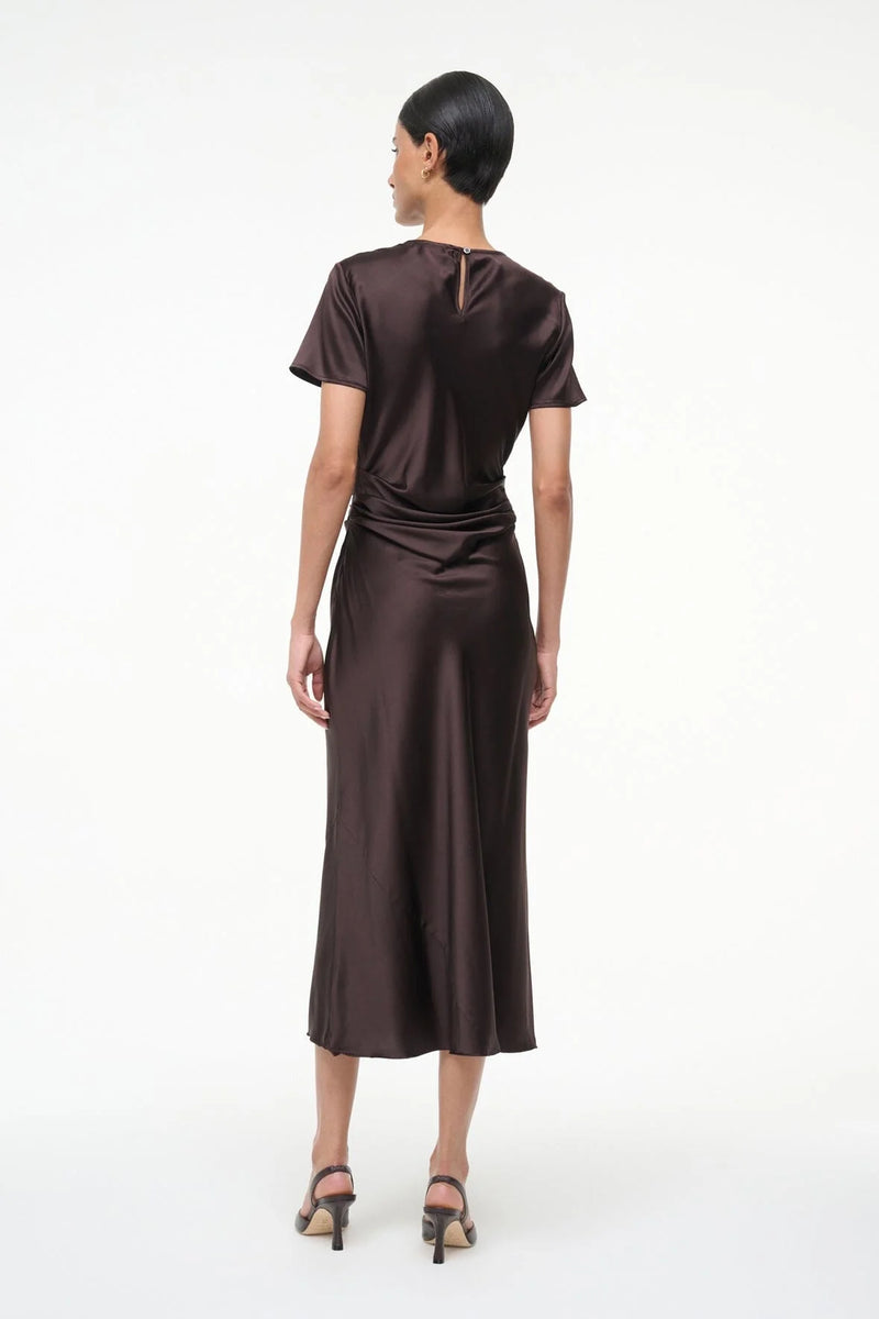 staud marcel silk dress STAUD, Marcel Silk Dress in Sangria, Size 12