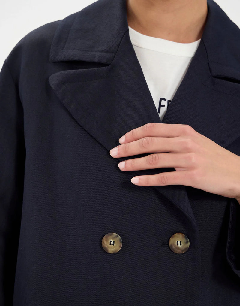 deresデレスcoat like a jacket ネイビー Chelsey/coat-like jacket – deres.online