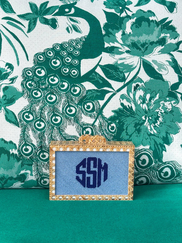 Self-Finishing Needlepoint Rattan Clutch