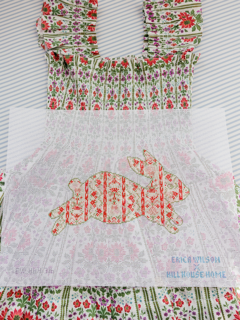 Erica Wilson Needlepoint x Hill House Floral Bunny Erica Wilson Needlepoint x Hill House Floral Bunny