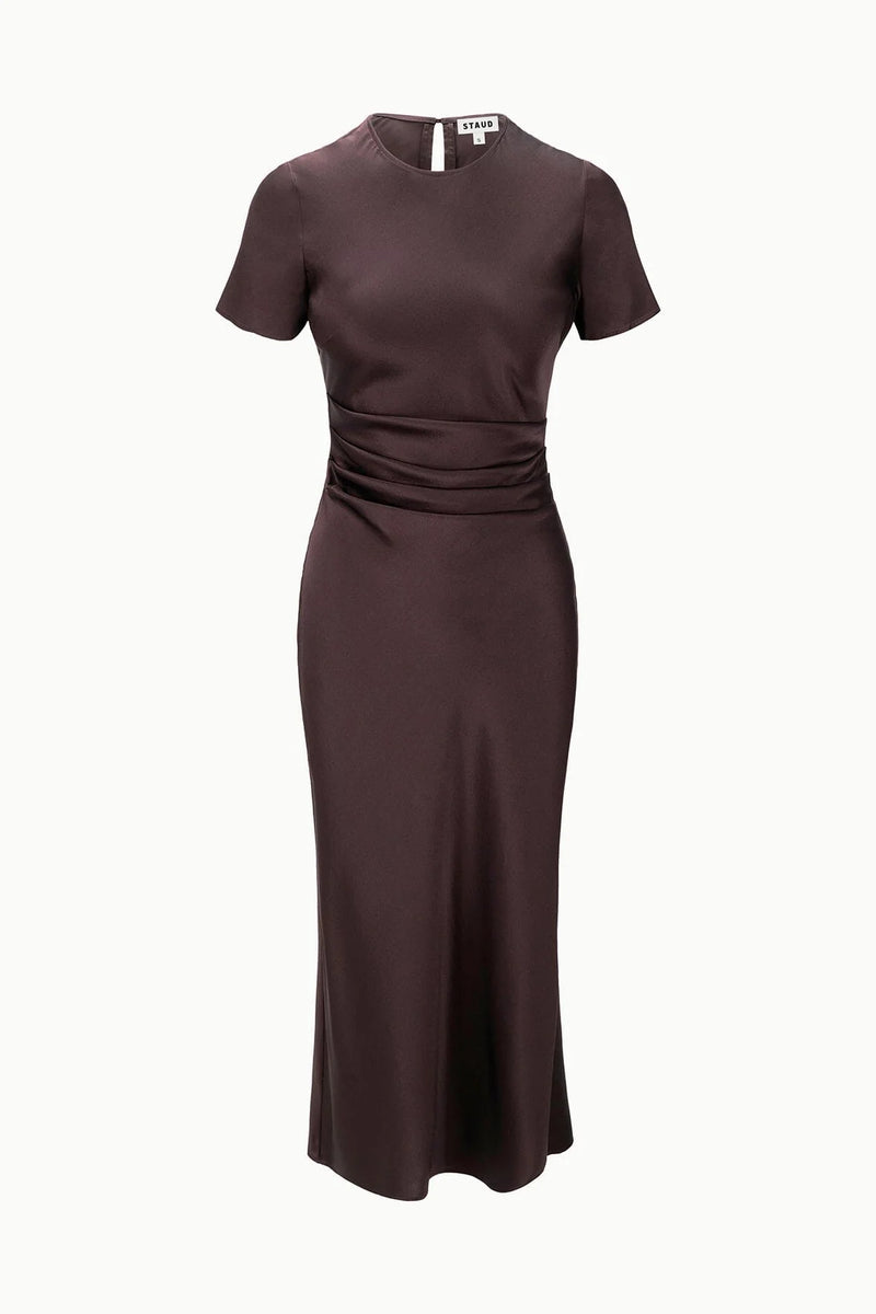 staud cocktail dress STAUD, Marcel Silk Dress in Earth, Size 2