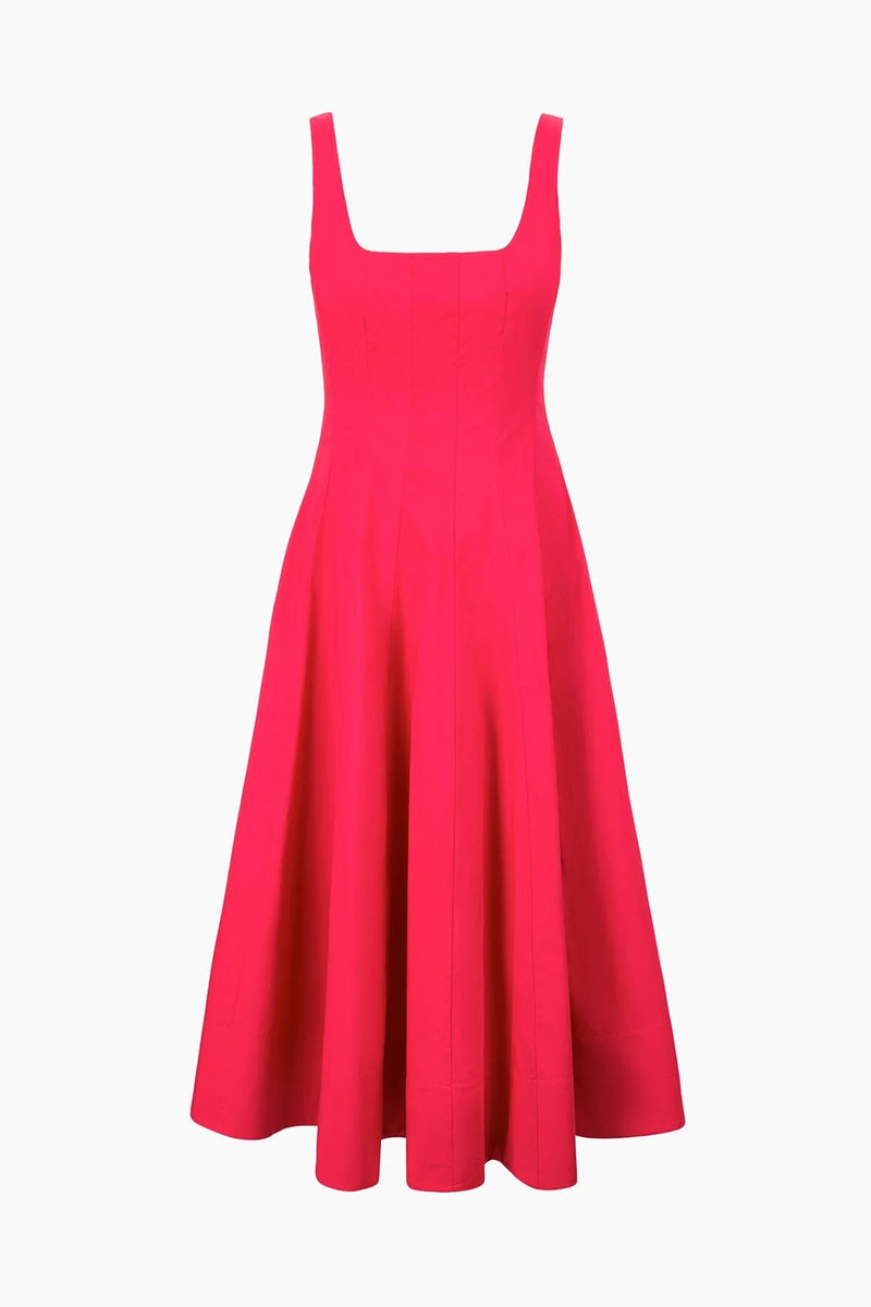 STAUD, Wells Dress in Cherry, Size 0 STAUD, Wells Dress in Cherry, Size 0