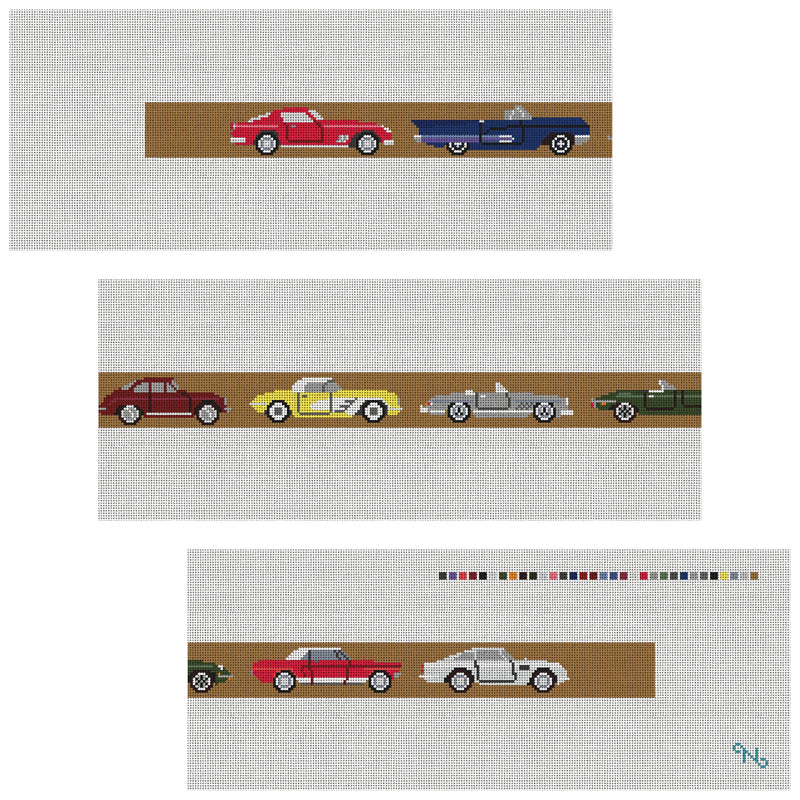 Needlepaint Classic Sports Cars Needlepoint Belt – Erica Wilson