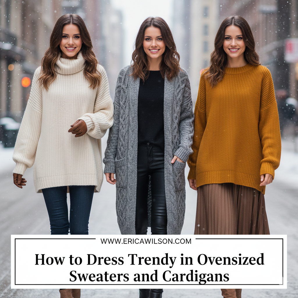 How to Dress Trendy in Oversized Sweaters and Cardigans