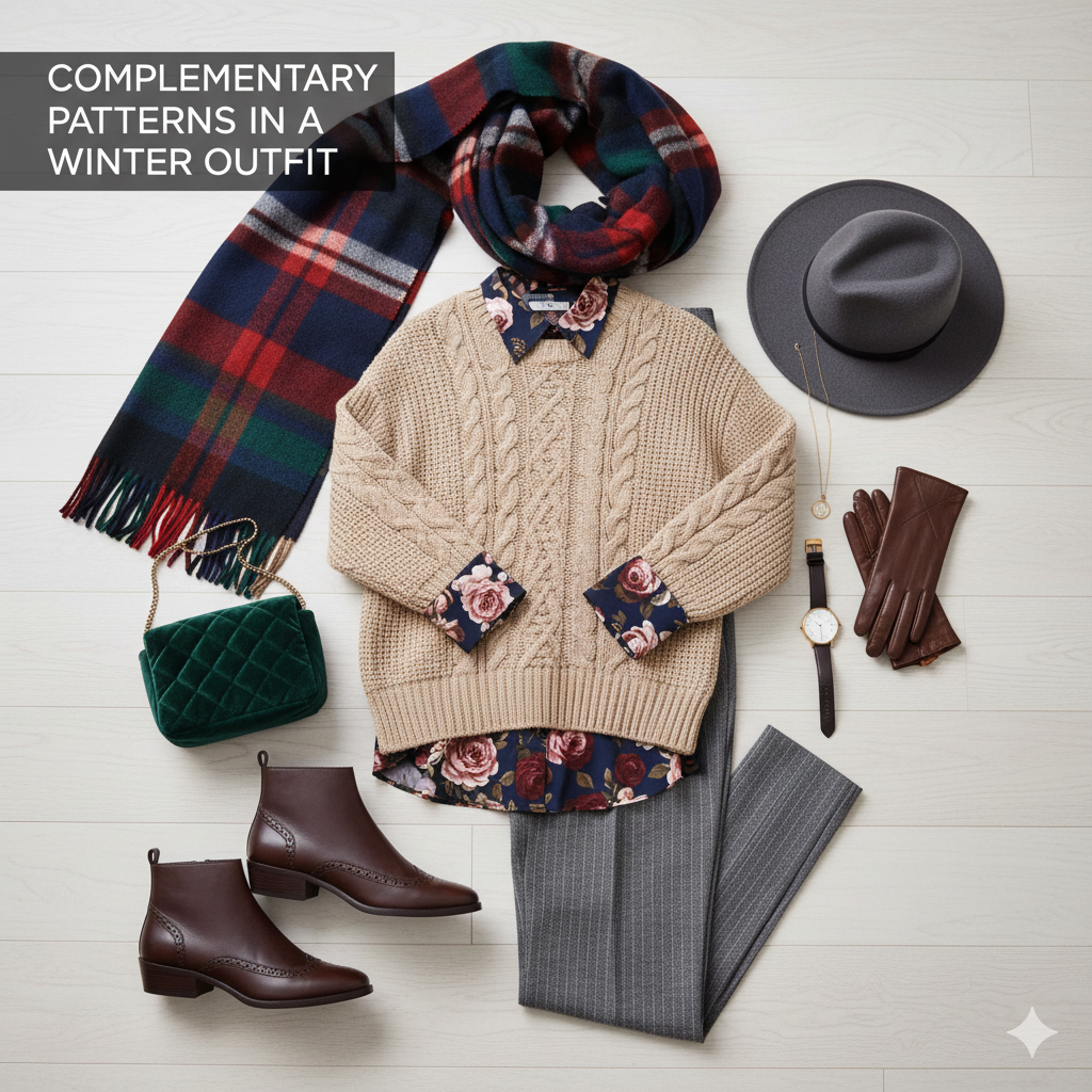 How to Mix and Match Different Patterns and Textures in Winter Outfits