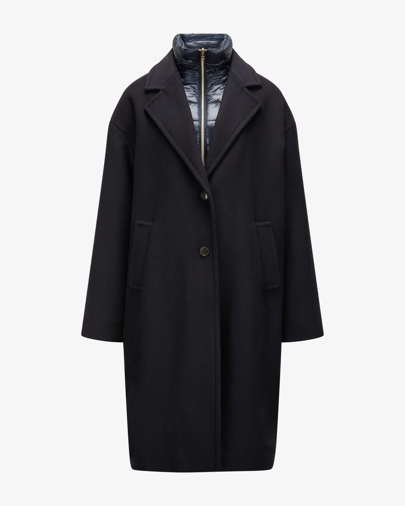 Manteco Wool Coat with Detachable Bib