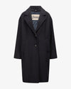 Manteco Wool Coat with Detachable Bib