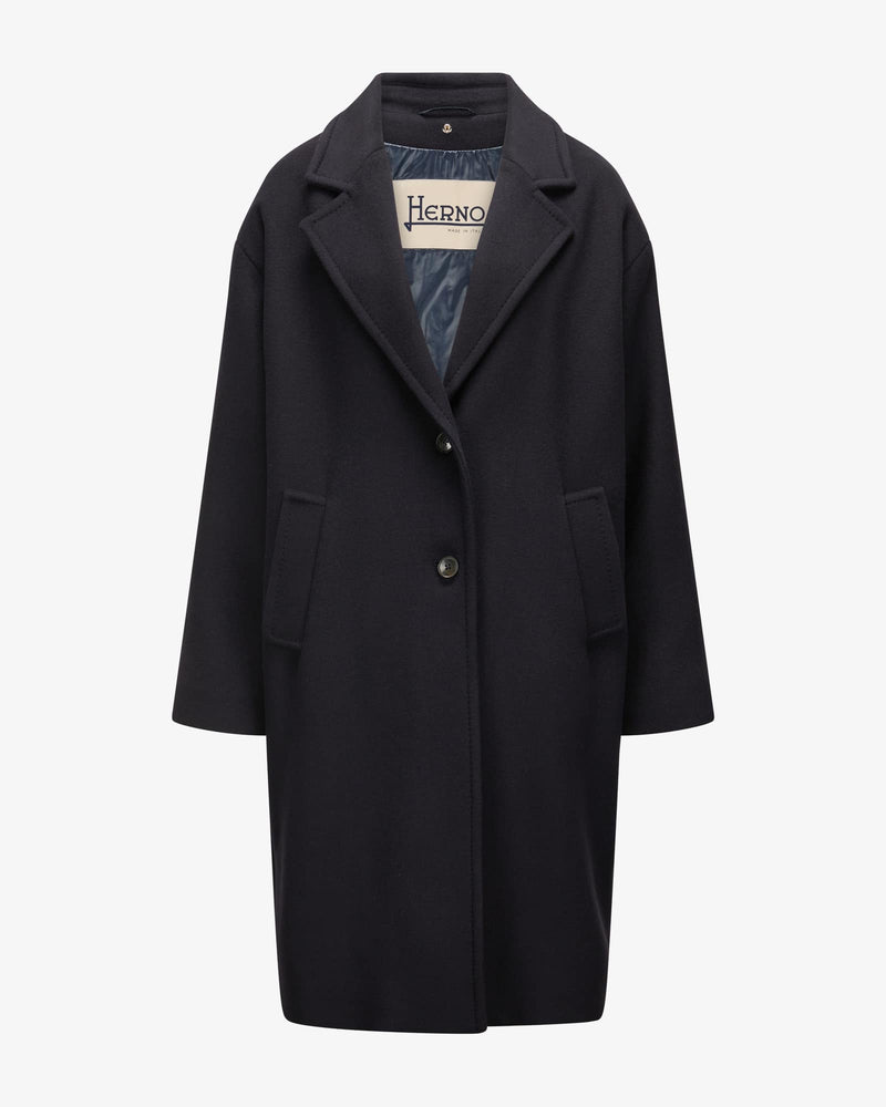 Manteco Wool Coat with Detachable Bib