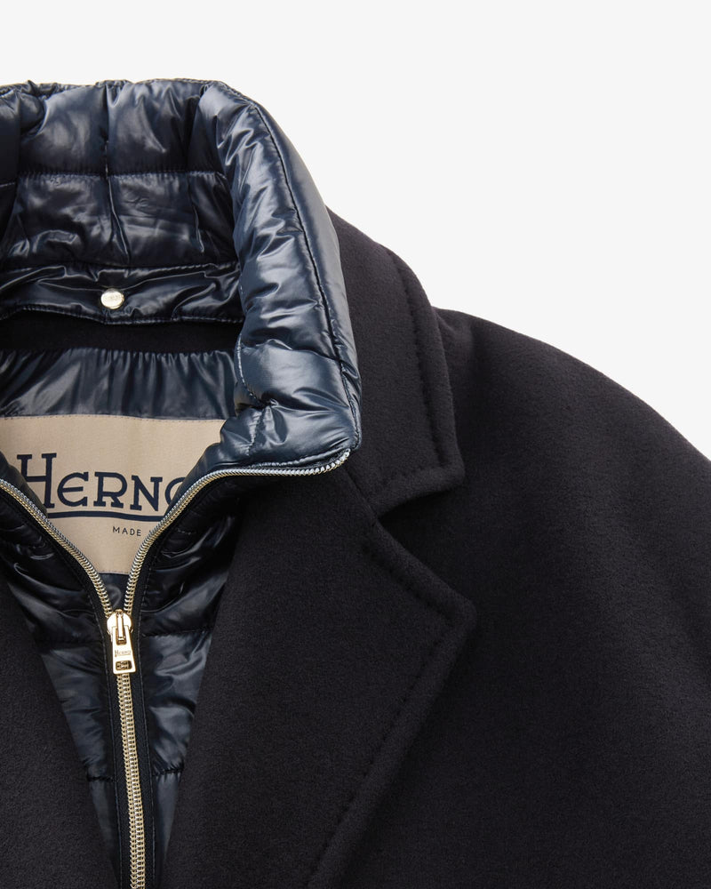 Manteco Wool Coat with Detachable Bib