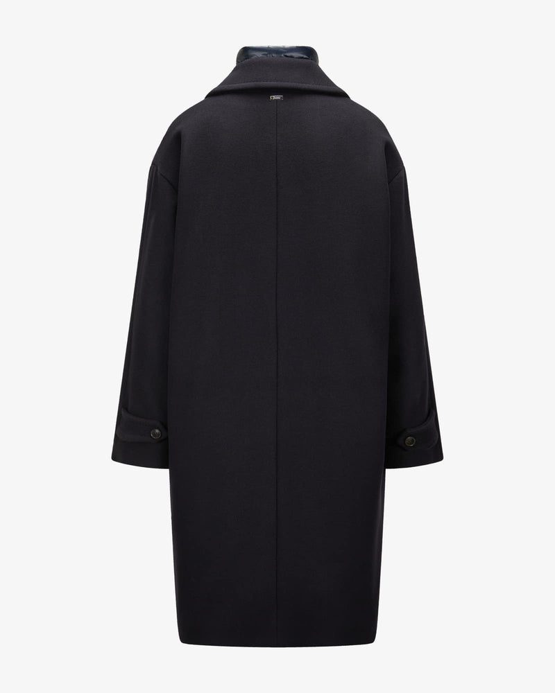 Manteco Wool Coat with Detachable Bib