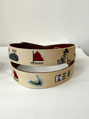 Nantucket Things Needlepoint Belt