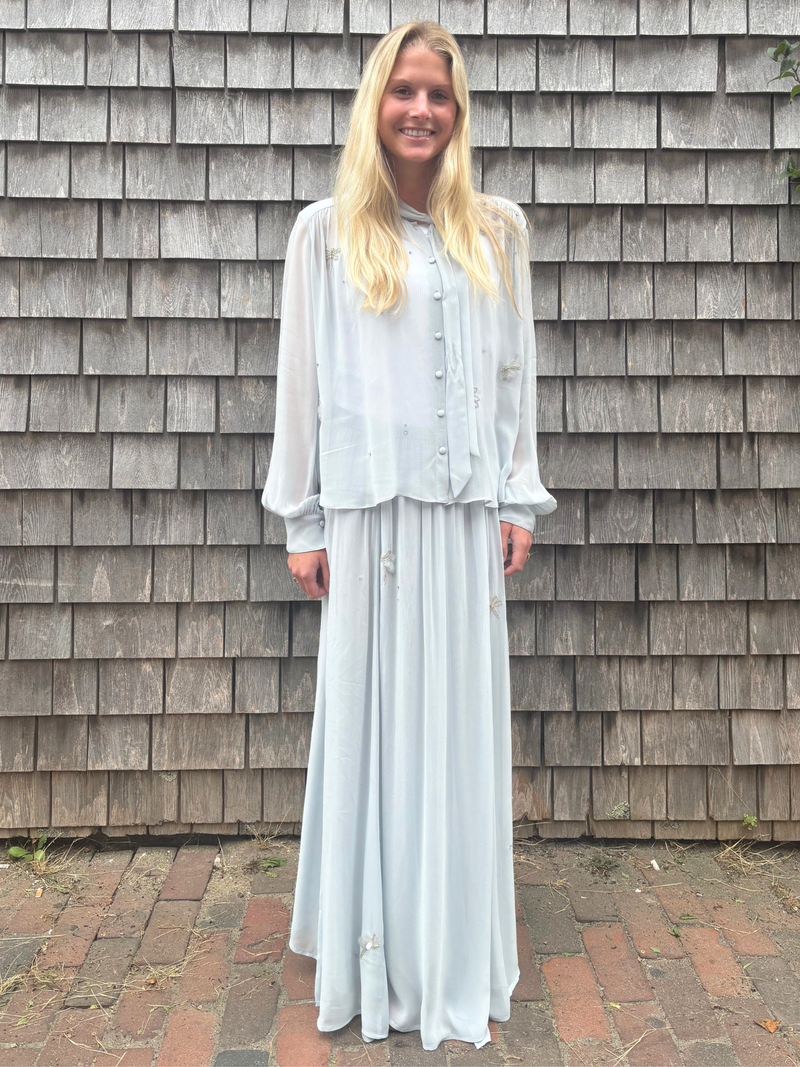 "carousel des sylphes" embroidery long skirt