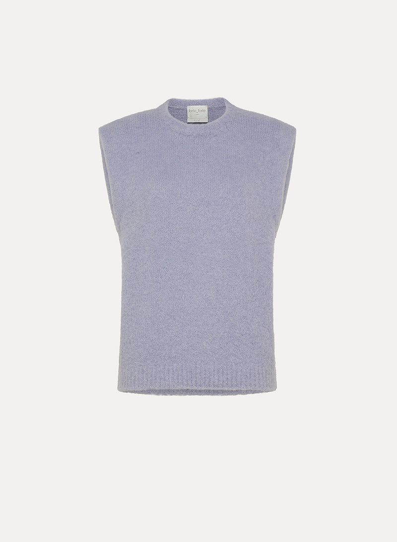 stretch baby suri alpaca oversized vest