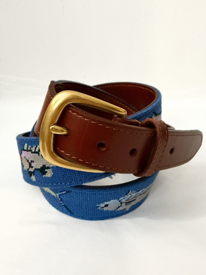 Nice Catch Needlepoint Belt