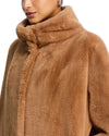 Faux Fur Knee Length Coat
