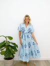 Claire Midi Dress Bartlett's Floral Blue