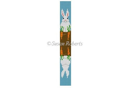 Rabbit with Carrots Key Fob