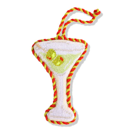 Dirty Martini Finished Needlepoint Ornament