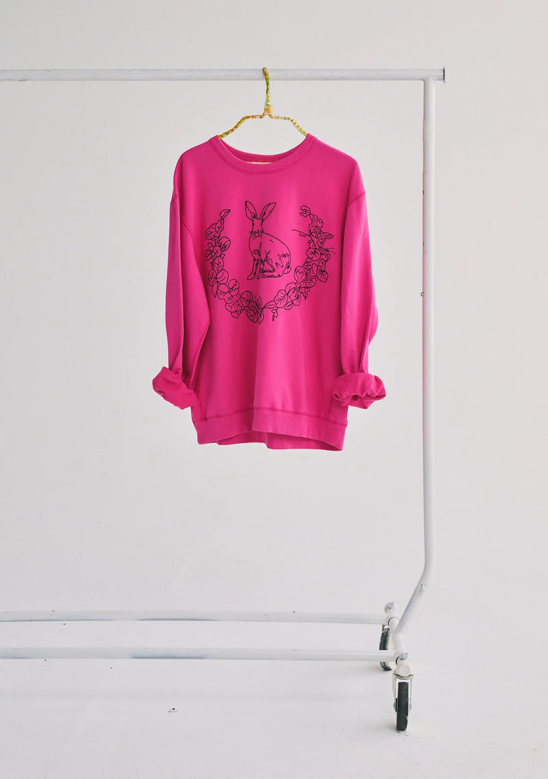 Embroidered Bunny Pullover