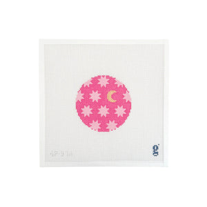 Moon & Stars Round Pink