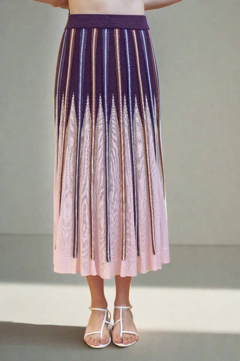 "Heartbeat" Intarsia Skirt