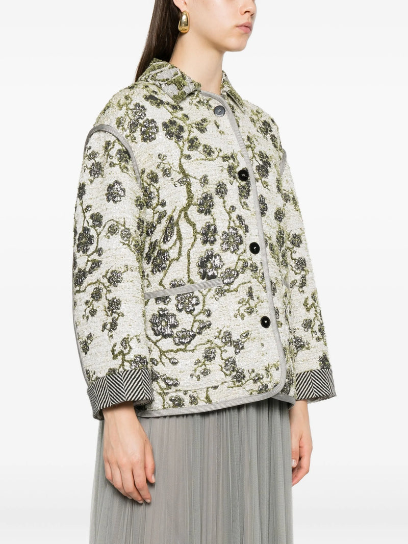 "la lune en fleur" jacquard oversized jacket