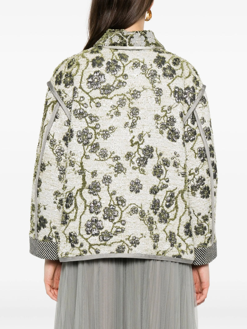"la lune en fleur" jacquard oversized jacket