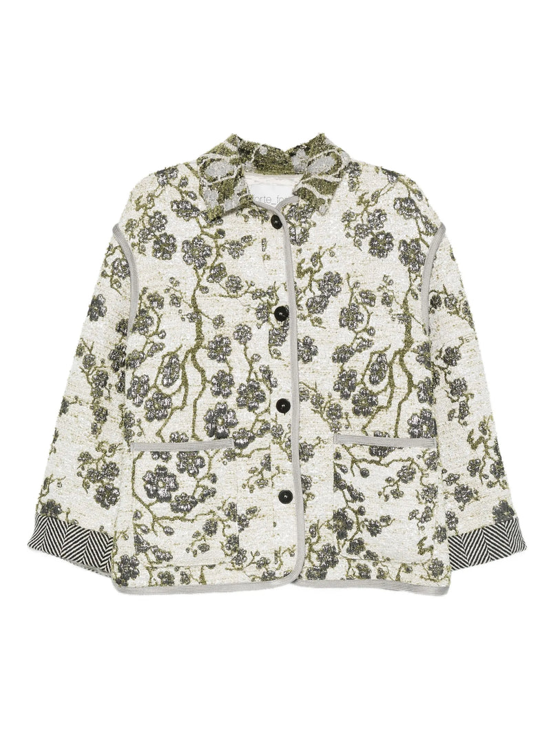 "la lune en fleur" jacquard oversized jacket