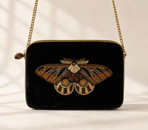 Butterfly Velvet Sling Bag