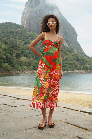 Fruit Trolley Red Sleeveless Dress