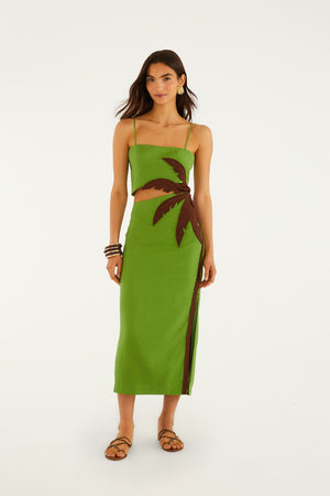 Green Palm Tree Dress