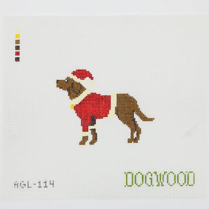 Brown Lab Santa
