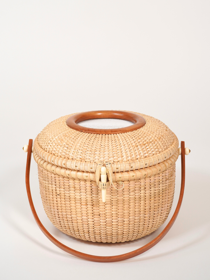 Round Needlepoint Nantucket Lightship Basket™