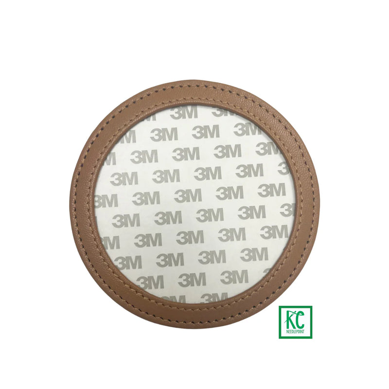 Round Self Finishing Leather Coaster