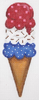 Mini Patriotic Triple Scoop Ice Cream Cone