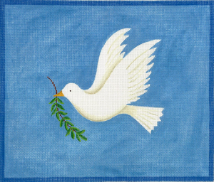 White Dove with Olive Branch