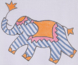 Orange Stripe Dot Elephant