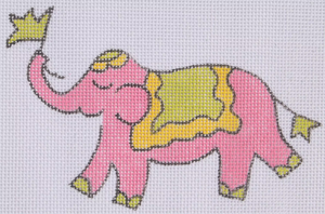 Solid Pink with Yellow Elephant