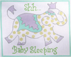 “Shh…Baby Sleeping” Green Elephant
