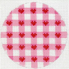 Pink Gingham w/ Red Hearts