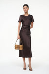 staud marcel silk dress STAUD, Marcel Silk Dress in Sangria, Size 12