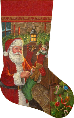 Santa Filling The Stockings Stocking
