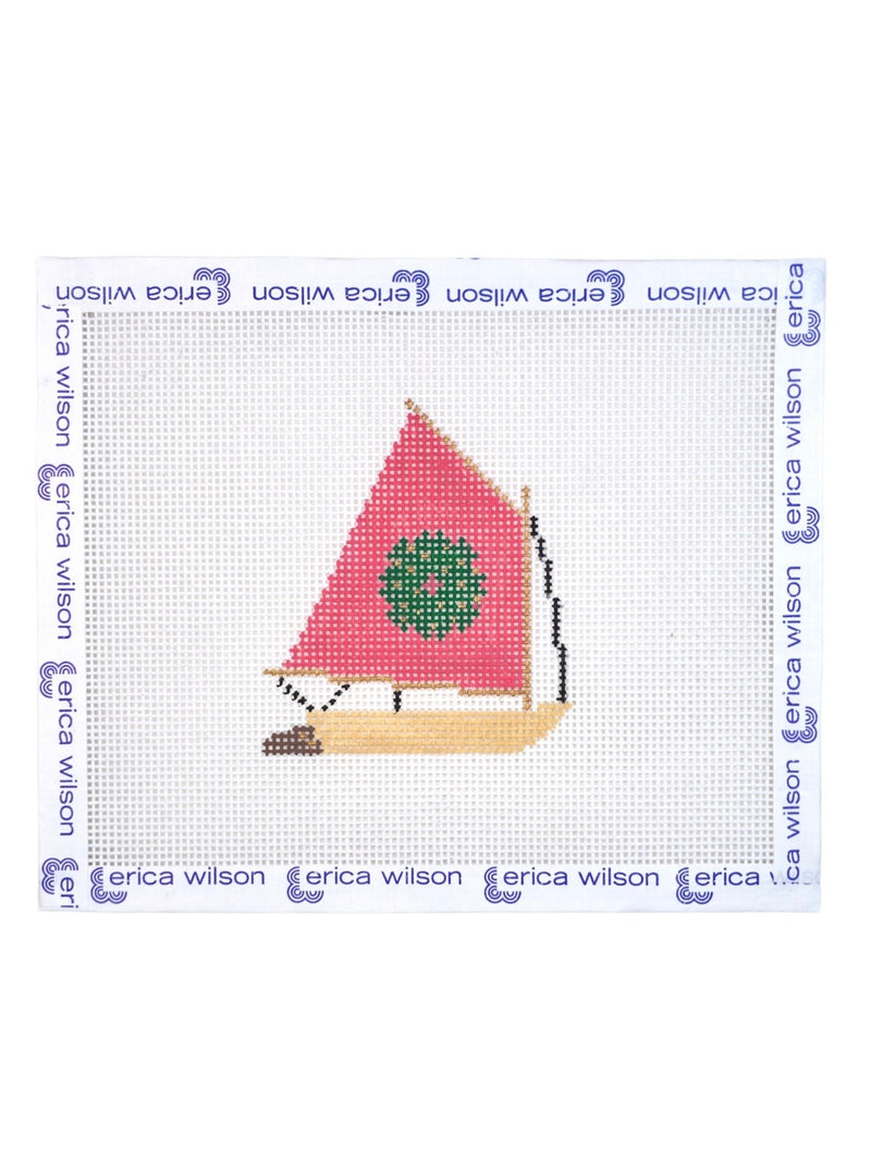 Red Sailboat Ornament