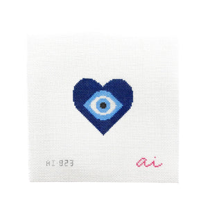 Navy Heart Evil Eye