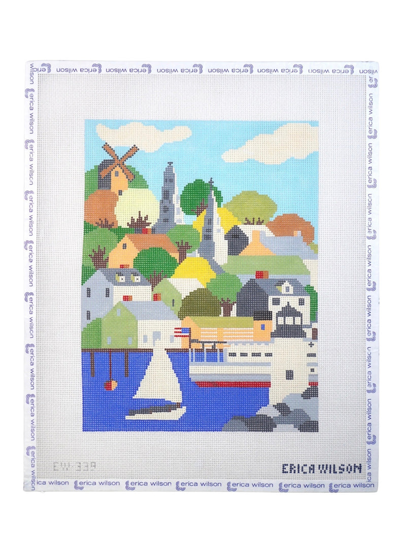 Nantucket Harbor Town Scene