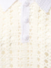 Cablé Lux Handmade Crochet Cropped Polo