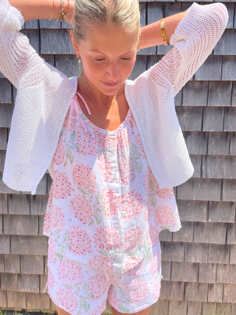 Gummy Organic Cotton Blend Rib Knit Cardigan