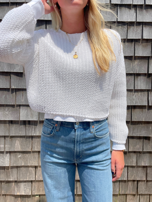 Gummy Organic Cotton Blend Rib Knit Sweater