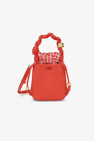 Ganni■Bou Bucket Mini Vichy Pouch / Red Ganni Bou Bucket Mini Vichy Pouch Red Alert – Erica Wilson