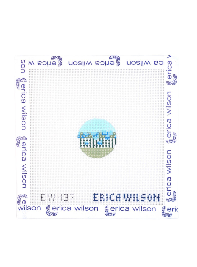 Hydrangea Fence Key Fob Canvas